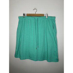 Woman Within Teal Blue Women's Plus Sport Stretch Cotton Jersey Skirt Size 1X